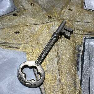 Vintage Steel Skeleton Key From Russell & Erwin Company - ,